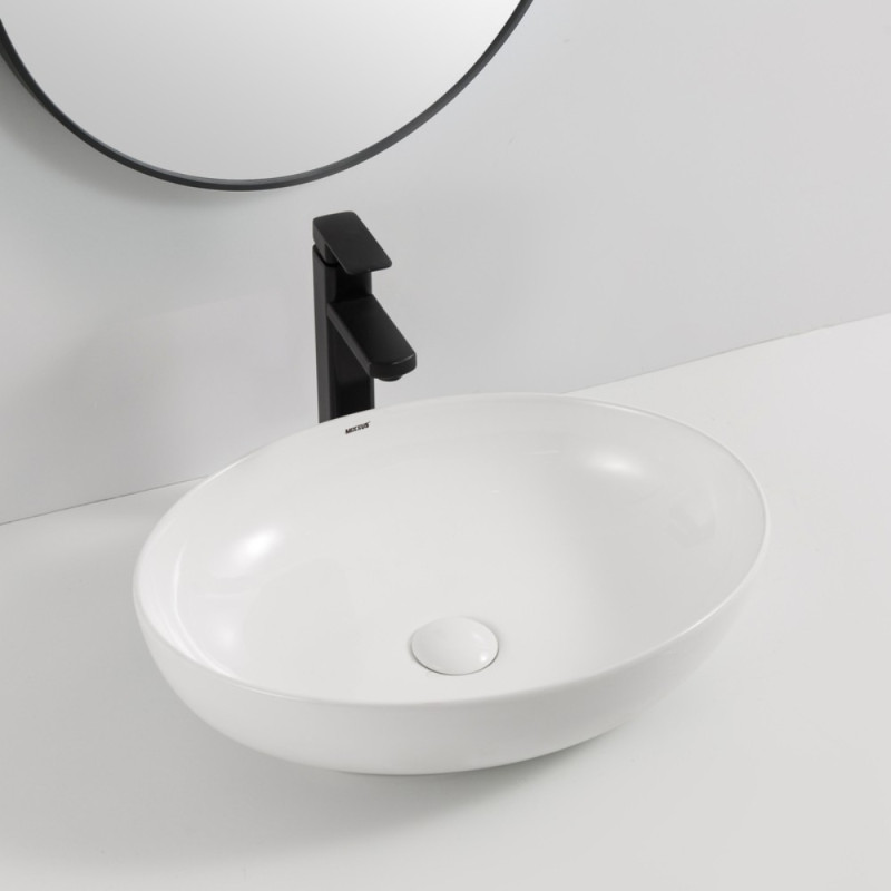Раковина накладная Mixxus Premium ELLIPSE-0102 515х400х130mm (MP6551)