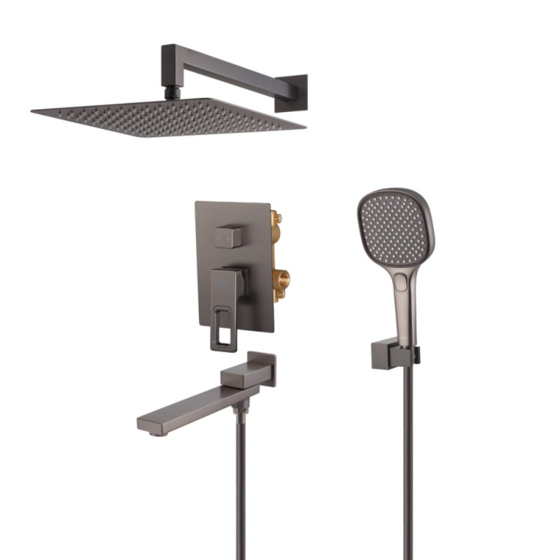 Душова система вбудована Koer KB-66009-07 3 функціі (Колір графіт) (KR5991)