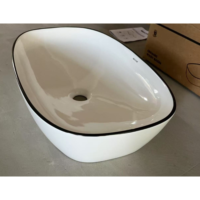 Раковина накладная Mixxus Premium DIVERSE-0111 EDGE BLACK 600х380х140mm (MP6562)