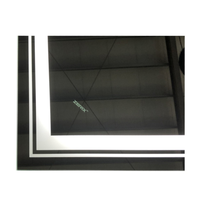 Дзеркало Zerix Alive MR06-80x60-REVERSE з LED Touch, Anti-fog, димером, регулятором яскравості (ZX6062)