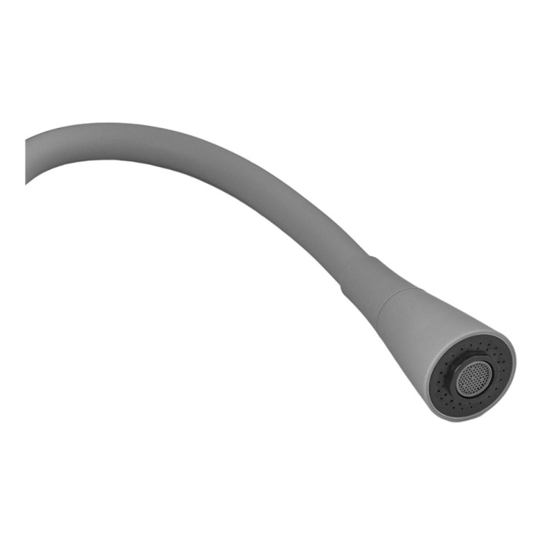 Змішувач для кухні Zerix Atrium-011-T Graphite Refl.Gray (Колір графіт+силік.вилив сірий) (ZX6107)