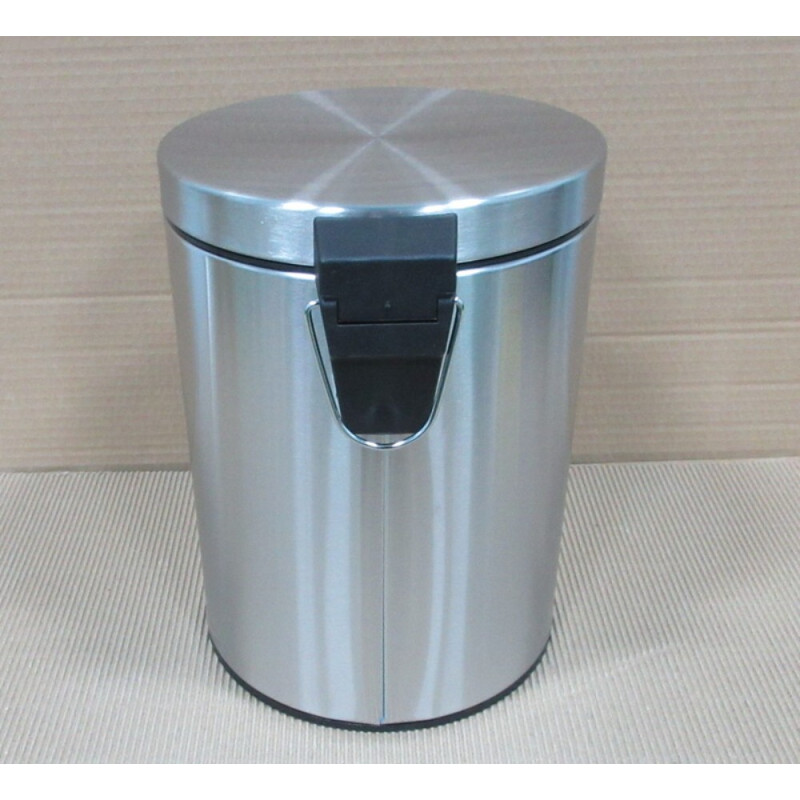 Мусорное ведро круглое Zerix Solo-TC0105 SS Color 5 л цвет нержавейка (ZX5897)