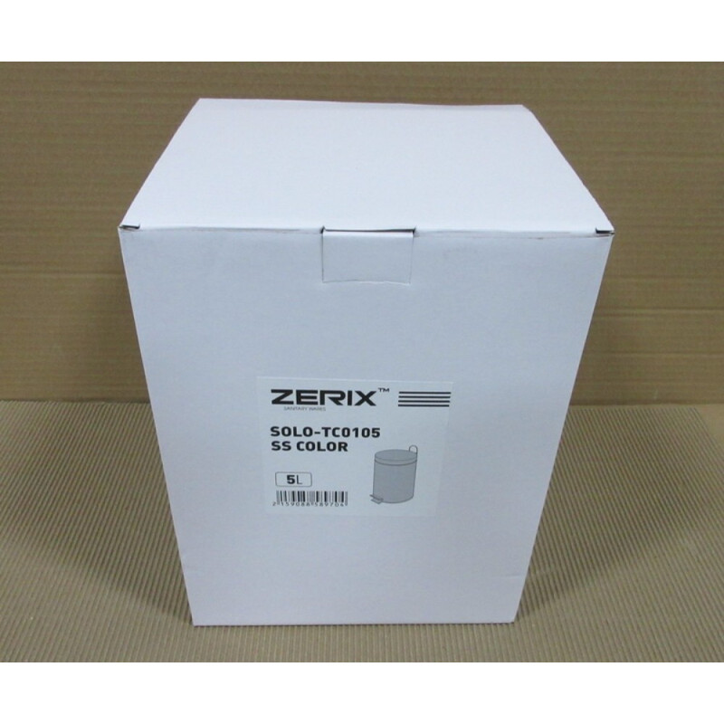 Мусорное ведро круглое Zerix Solo-TC0105 SS Color 5 л цвет нержавейка (ZX5897)