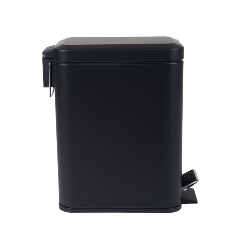 Мусорное ведро с плавным закрытием прямоугольное Zerix Sansa-TC0105 Black 5 л цвет черный (ZX5894)