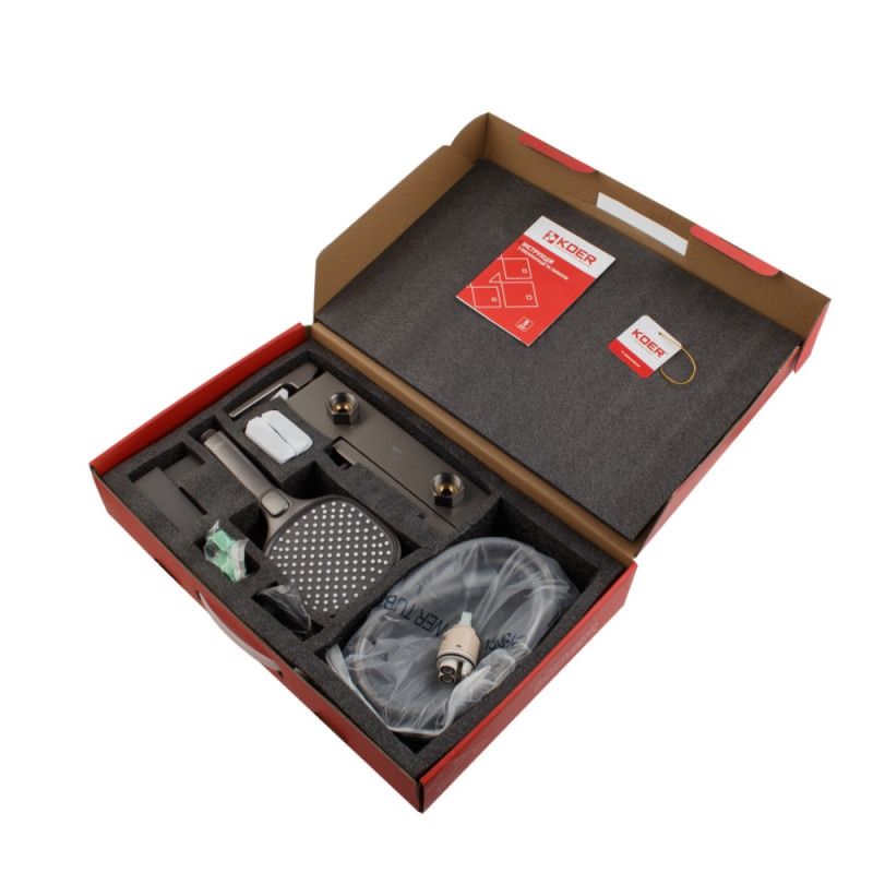 Змішувач для ванни з коротким виливом Koer KB-41009-07 (Колір графіт) (KR5986)
