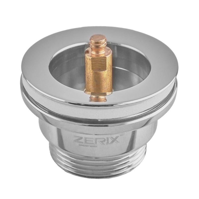 Донный клапан для раковины Zerix BV-03 1 1/4'' универсальный (с/без перл) СLICK-СLACK (Цвет хром) (ZX6019)