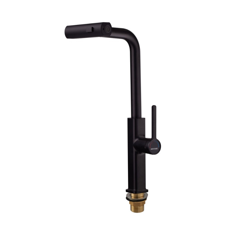 Смеситель для кухни с выдвижным изливом Mixxus Premium HAMMER 014 BLACK (MI6954)