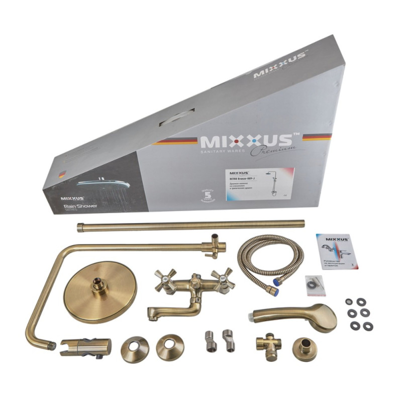Душевая колонна со смесителем Mixxus Premium Retro Bronze-009-J (MI1655)