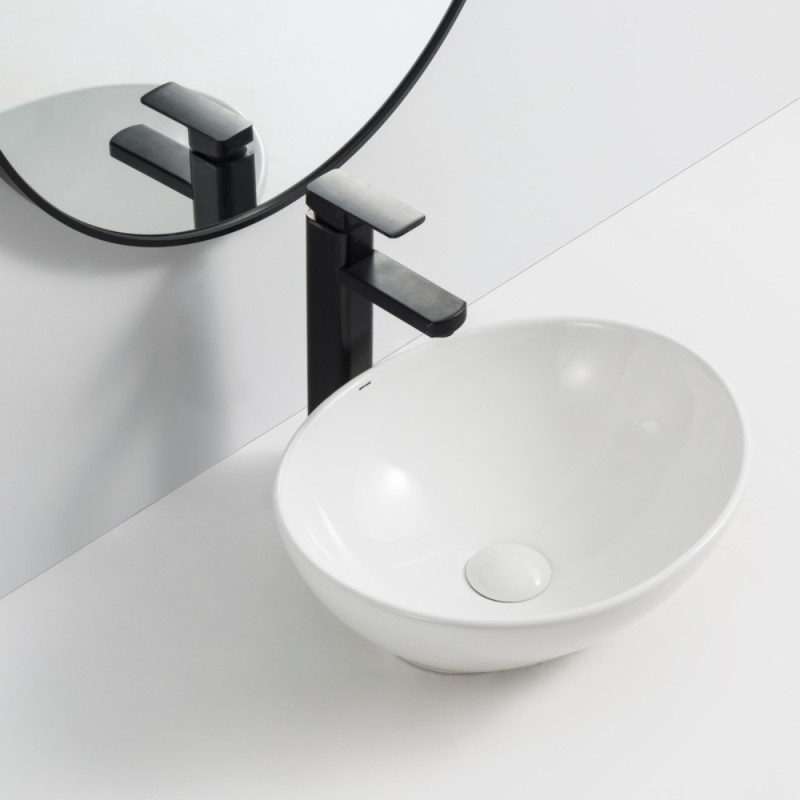Раковина накладная Mixxus Premium ELLIPSE-0107 345х265х120mm (MP6525)