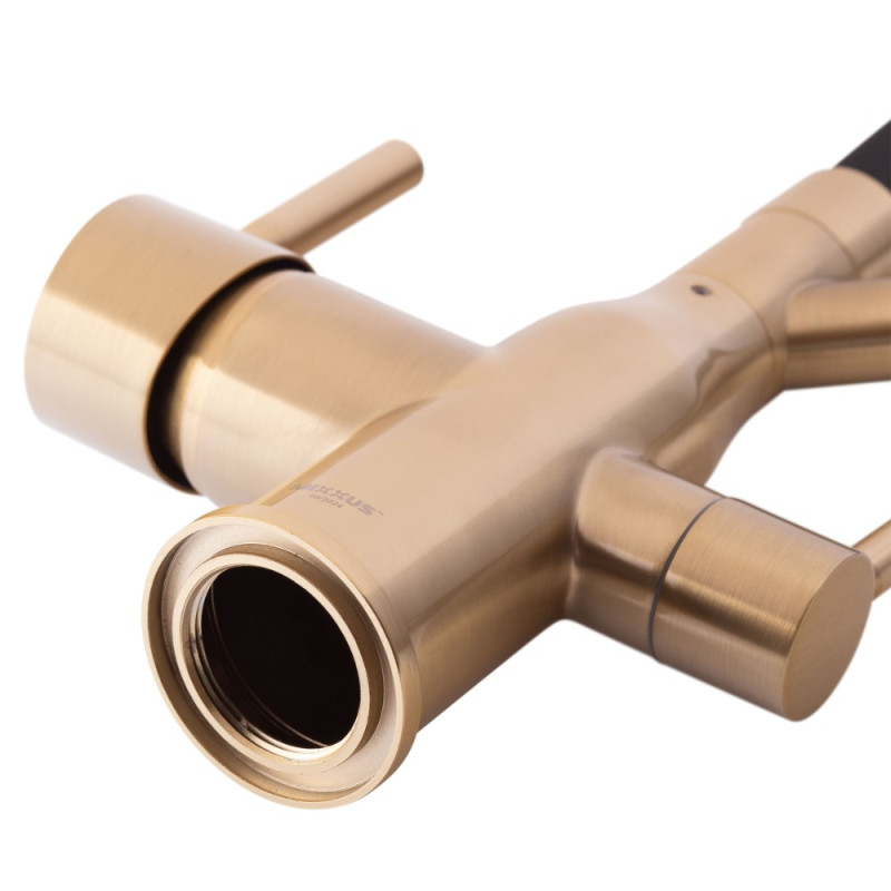 Смеситель для кухни MixxusPremium Gravity 021 BRUSHED GOLD REFL.BLACK (MI6981)
