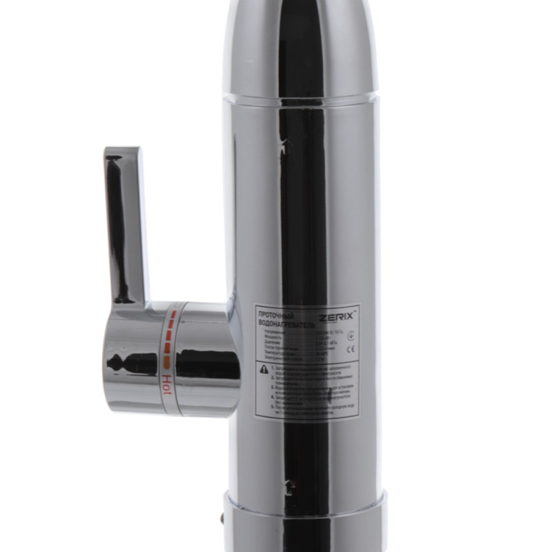 Проточный водонагреватель Zerix ELW03-EFP (с индик. темп. и УЗО) (ZX2807)