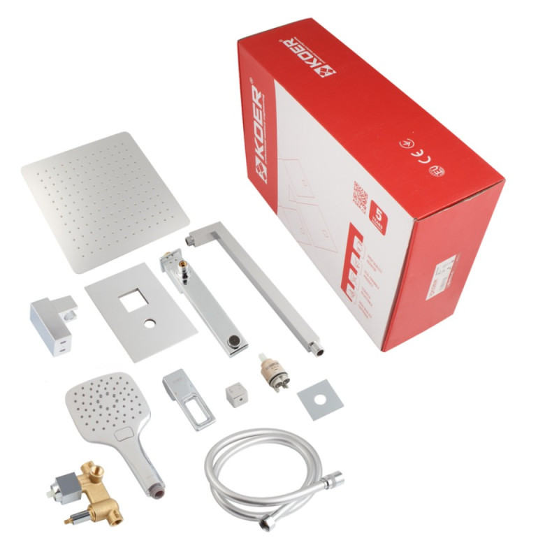 Душова система вбудована Koer KB-66009-01 3 функції (Колір хром) (KR6019)
