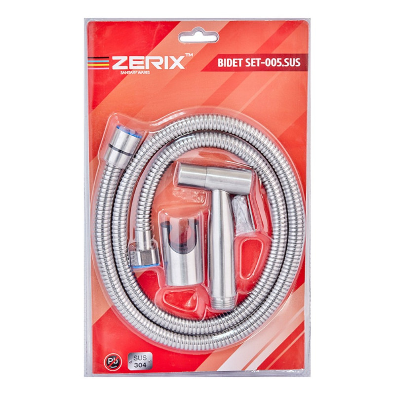 Набір для гігієнічного душу Zerix Bidet SET-005.SUS (нерж. сталь) (ZX5026)