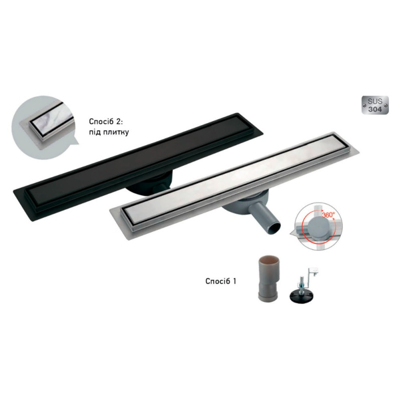 Душевой трап из нержавеющей стали SUS304 Koer FD29-70x700 (KR3278)