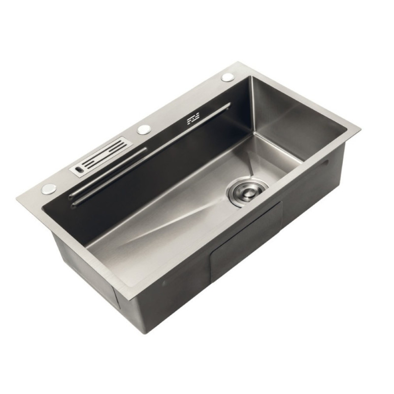 Мойка Mixxus Premium MH7545-SET-05 NANO-SILVER (3.0/0.8) комплект (нержавейка) (MX9634)