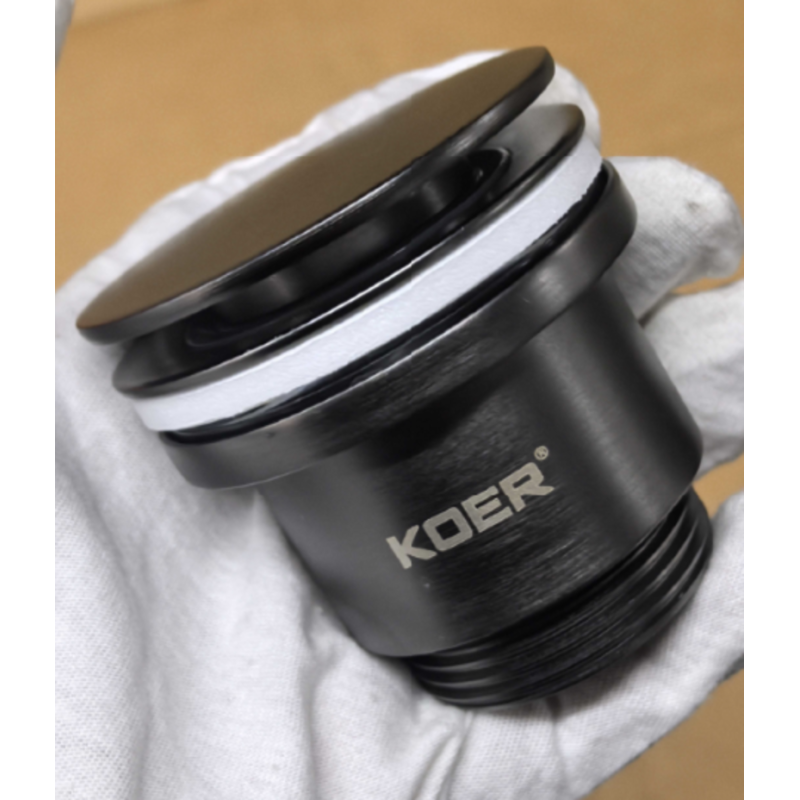 Донний клапан для раковини Koer PW-11-07 1 1/4''  універсальний (з/без перел) СLICK-СLACK (Колір графіт) (KR5793)