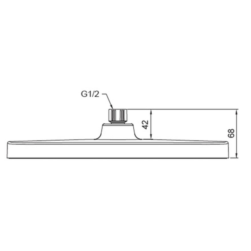 Лейка для душа потолочная Koer KP-0402-05-OH 310x200мм (KR4986)