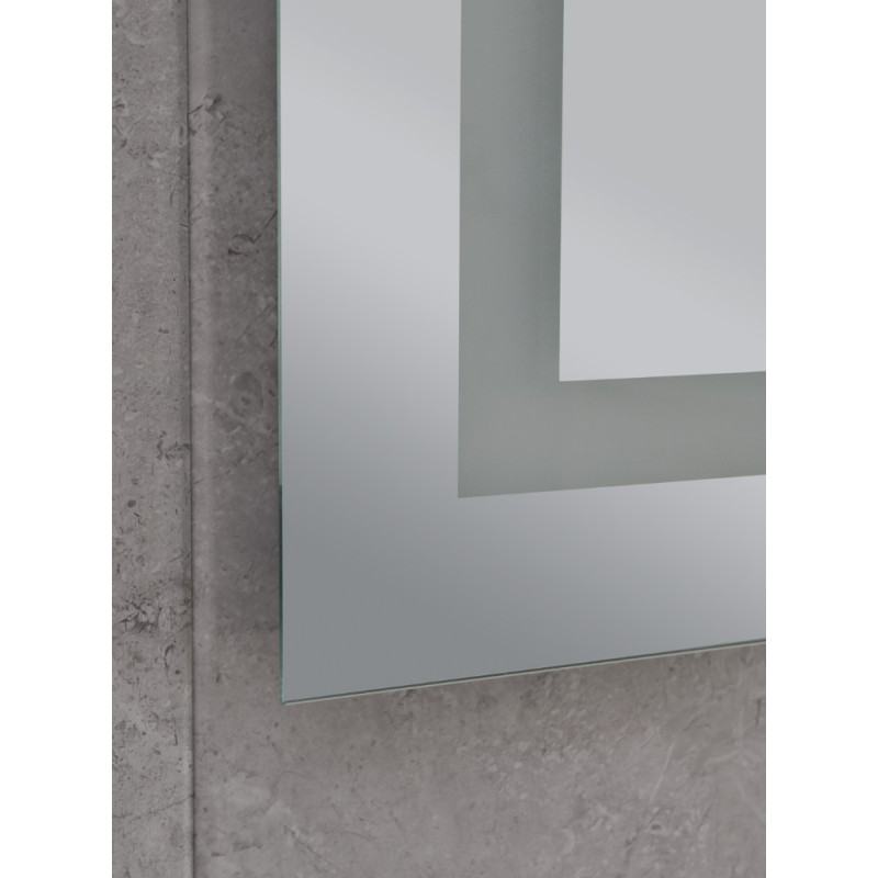 Дзеркало Mixxus HARD MR06-50x80 з Led Touch, Anti-fog, димером, регулятором яскравості, годинником (MI6011)
