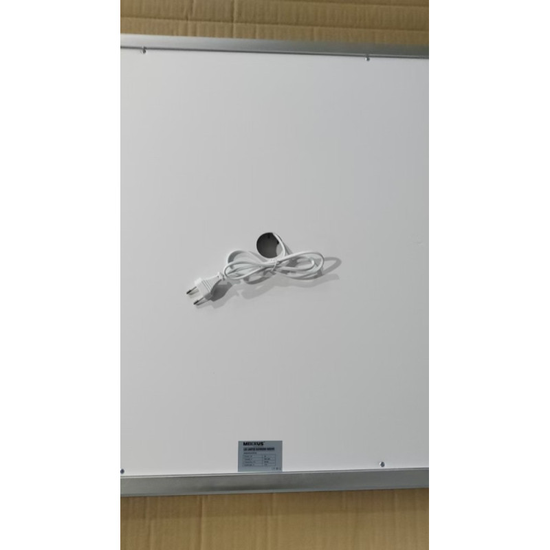 Дзеркало Mixxus WARM MR02-80x80 з Led Touch, Anti-fog, димером, регулятором яскравості, годинником (MI6934)