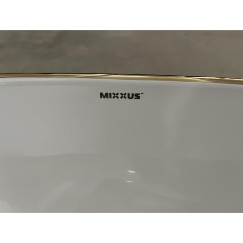 Раковина накладная Mixxus Premium ELLIPSE-0105 EDGE GOLD 600х400х150mm (MP6564)