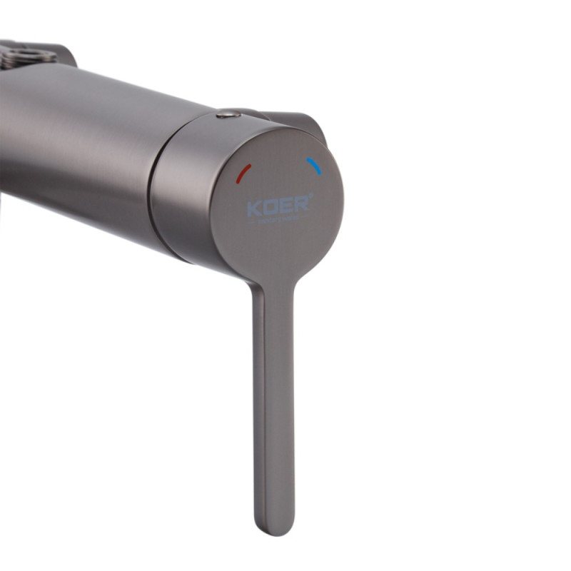 Душевая колонна со смесителем Koer KB-56029-07 3 функции, цвет графит (KR5497)