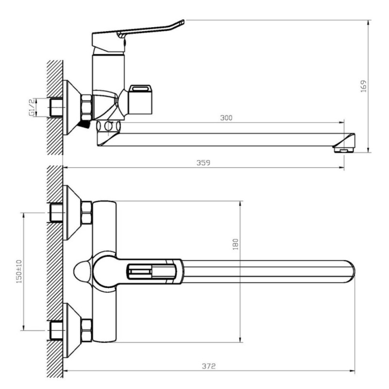 Змішувач для ванни Haiba ADEL 006 (HB1006)