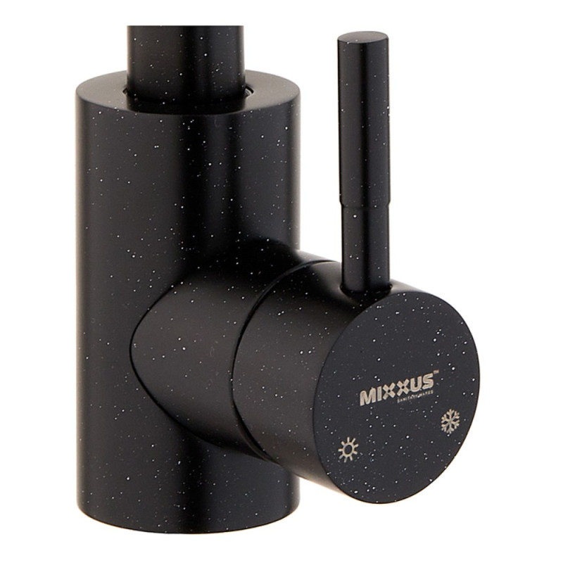 Смеситель для кухни Mixxus SUS-011 Stone Black (нерж. сталь) (MI6209)