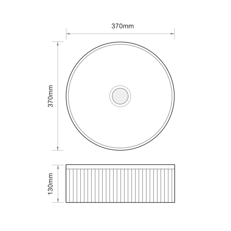 Раковина накладна Mixxus Premium WAVE-0102 MARBLE 370х370х130mm (MP6528)