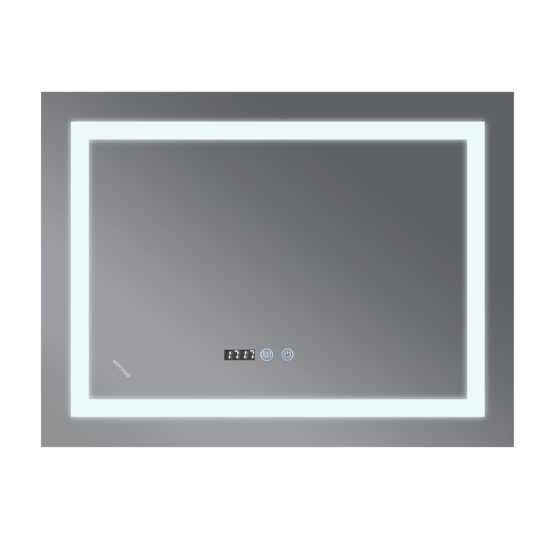 Дзеркало Mixxus WARM MR02-100x70 з Led Touch, Anti-fog, димером, регулятором яскравості, годинником (MI6002)