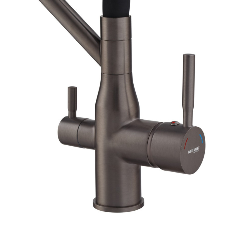 Смеситель для кухни Mixxus Premium Gravity 021 GRAPHITE REFL.BLACK (MI6979)