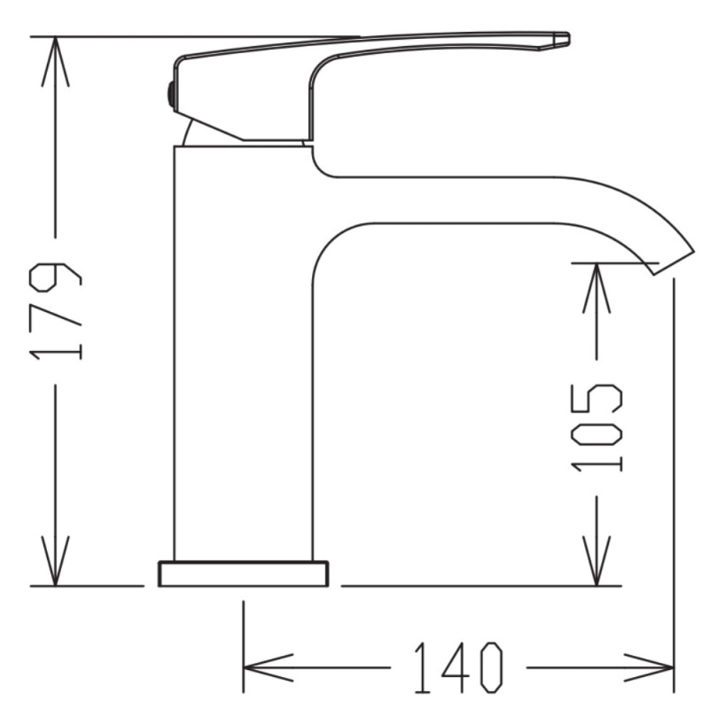 Смеситель для умывальника Koer KB-10037-01 (Цвет хром) (KR5998)