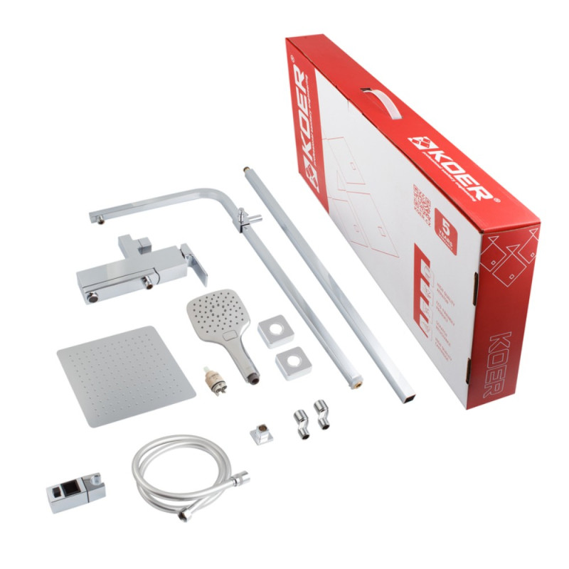 Душевая колонна со смесителем Koer KB-56039-01 3 функции (Цвет хром) (KR5995)