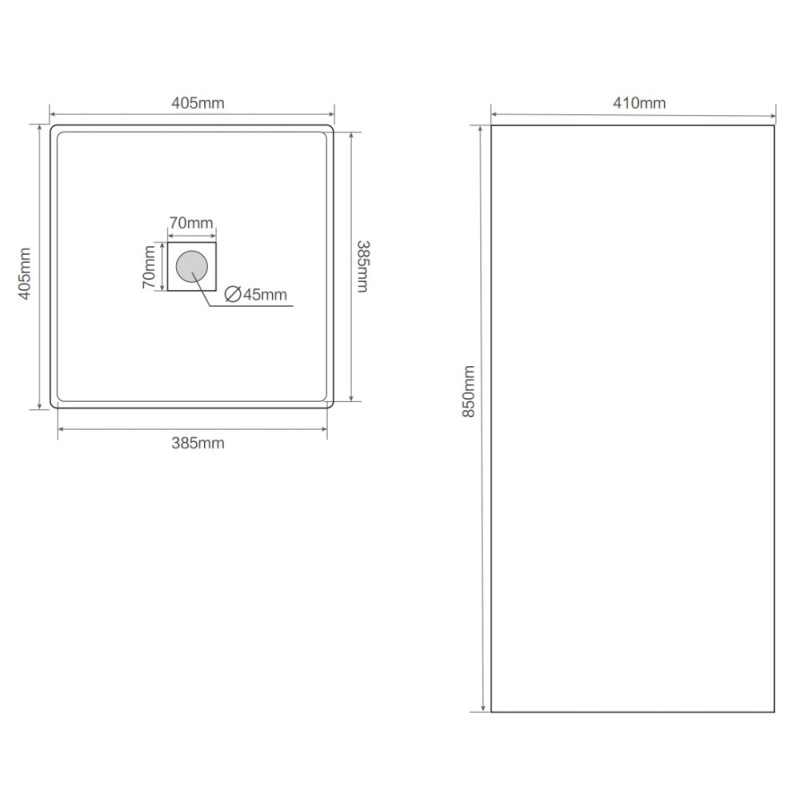 Раковина моноблок MIXXUS PREMIUM QUADRO-1101 410х410х850mm (MP6574)