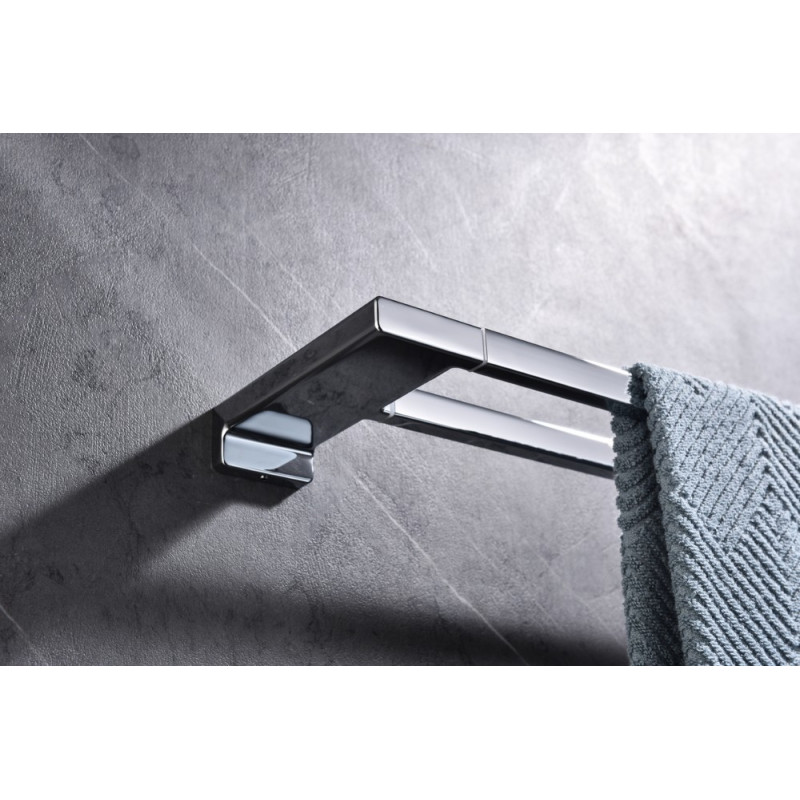 Полотенцедержатель двойной Koer AS-0109-2-01 648мм цвет хром глянец (KR6190)