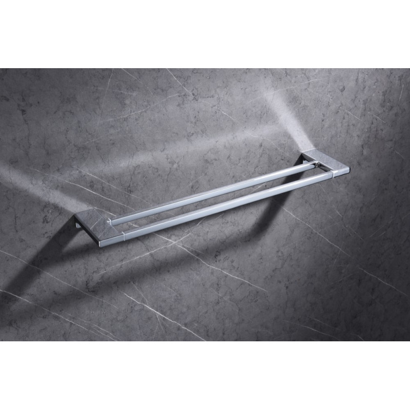 Полотенцедержатель двойной Koer AS-0109-2-01 648мм цвет хром глянец (KR6190)