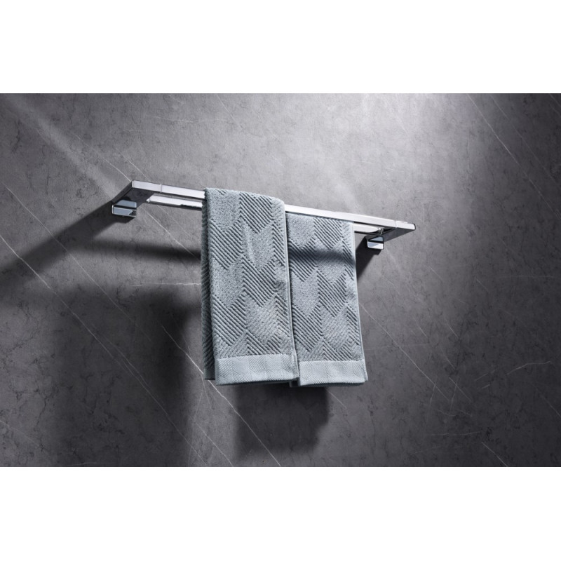 Полотенцедержатель двойной Koer AS-0109-2-01 648мм цвет хром глянец (KR6190)