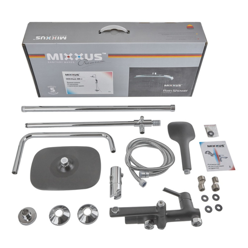 Душевая колонна со смесителем Mixxus Premium Edem 009-J (Black) (MI5842)