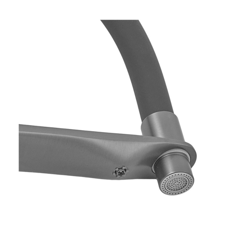 Смеситель для кухни Mixxus Premium DERBY 021 (NUT) GRAPHITE REFL.BLACK с выходом для питьевой воды  (MI6612)