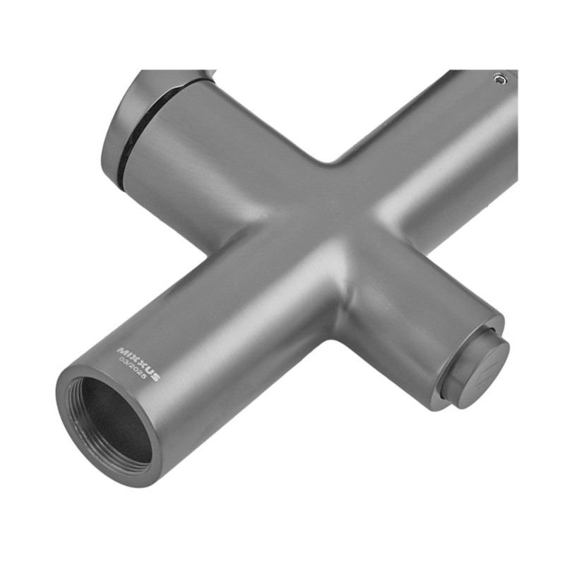 Смеситель для кухни Mixxus Premium DERBY 021 (NUT) GRAPHITE REFL.BLACK с выходом для питьевой воды  (MI6612)