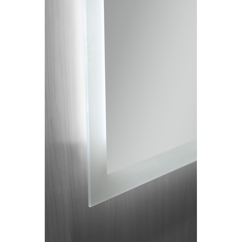 Дзеркало Mixxus FLAT MR04-100x80 з Led Touch, Anti-fog, димером, регулятором яскравості, годинником (MI6927)