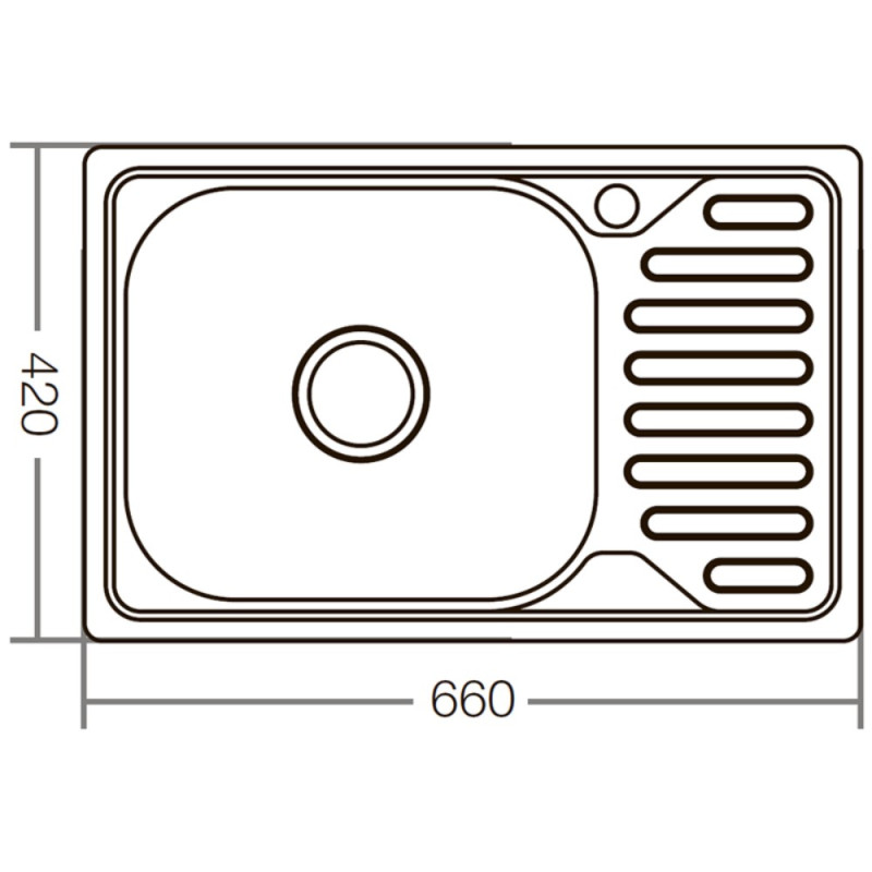 Мойка кухонная Zerix Z6642-08-180D (decor) (ZX1601)