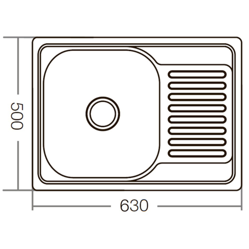 Мойка кухонная Zerix Z6350-08-180E (Satin) (ZM0563)