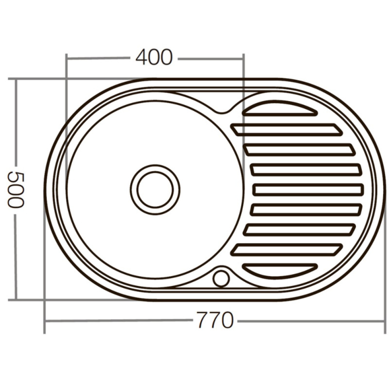 Мойка кухонная Zerix Z7750-08-180D (decor) (ZX1597)