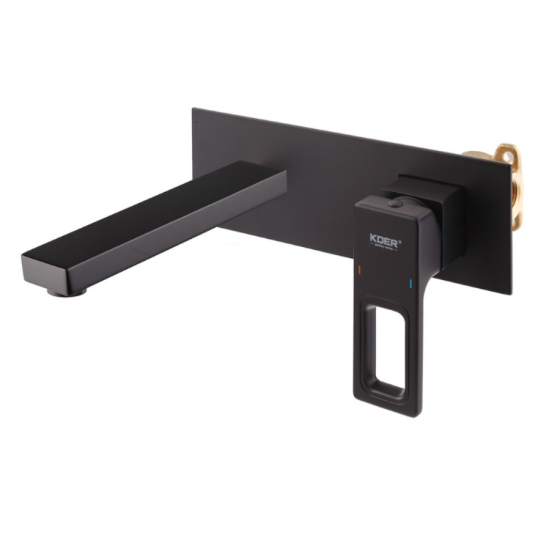 Смеситель для умывальника встраиваемый Koer KB-16009-05 (Цвет черный) (KR5980)