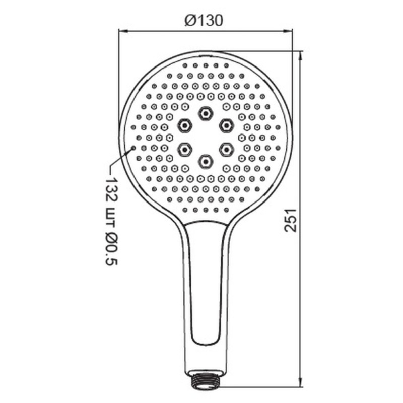 Лійка для душу Koer KP-0401-01 (3 функції) (KR4979)