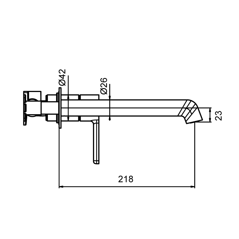 Смеситель для умывальника встроенный Koer KB-16029-12 (Цвет матовое золото) (KR5955)