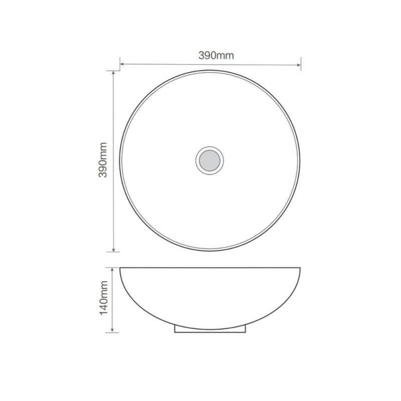 Раковина накладная Mixxus Premium ELLIPSE-0106 MARBLE 390х390х140mm (MP6533)
