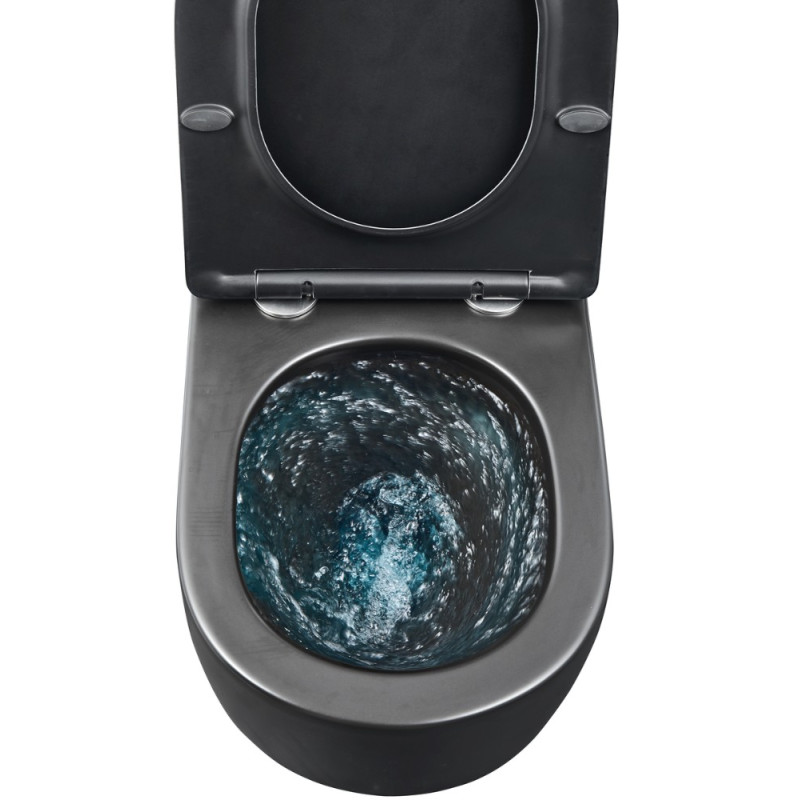 Унитаз подвесной Mixxus Premium ELLIPSE-0303-T3 BLACK 520х365х360mm, система смыва TORNADO 3.0 (MP6591)