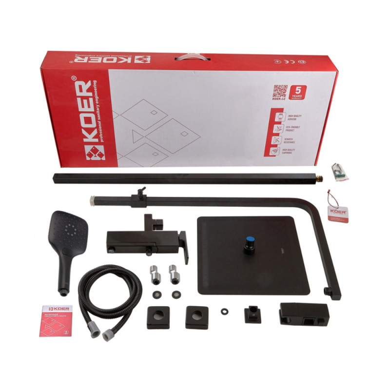 Душевая колонна со смесителем Koer KB-56009-05 (Цвет черный) (KR3507)