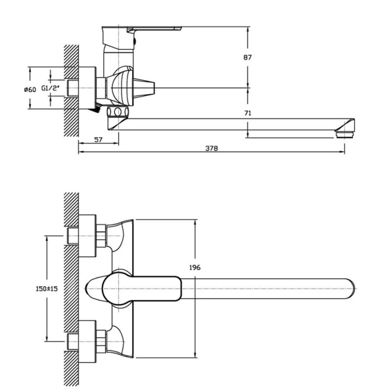 Змішувач для ванни Haiba HOUSTON 006 (HB0230)